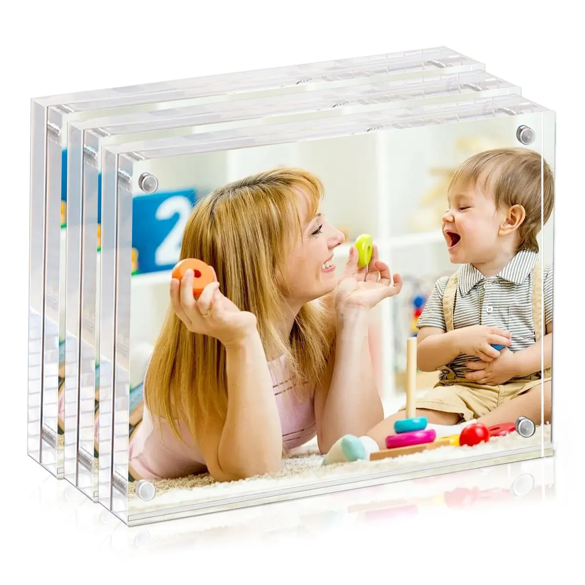 BP4U 8.5x11 Acrylic Picture Frame 3-Pack | Magnetic Double-Sided Display - main product image
