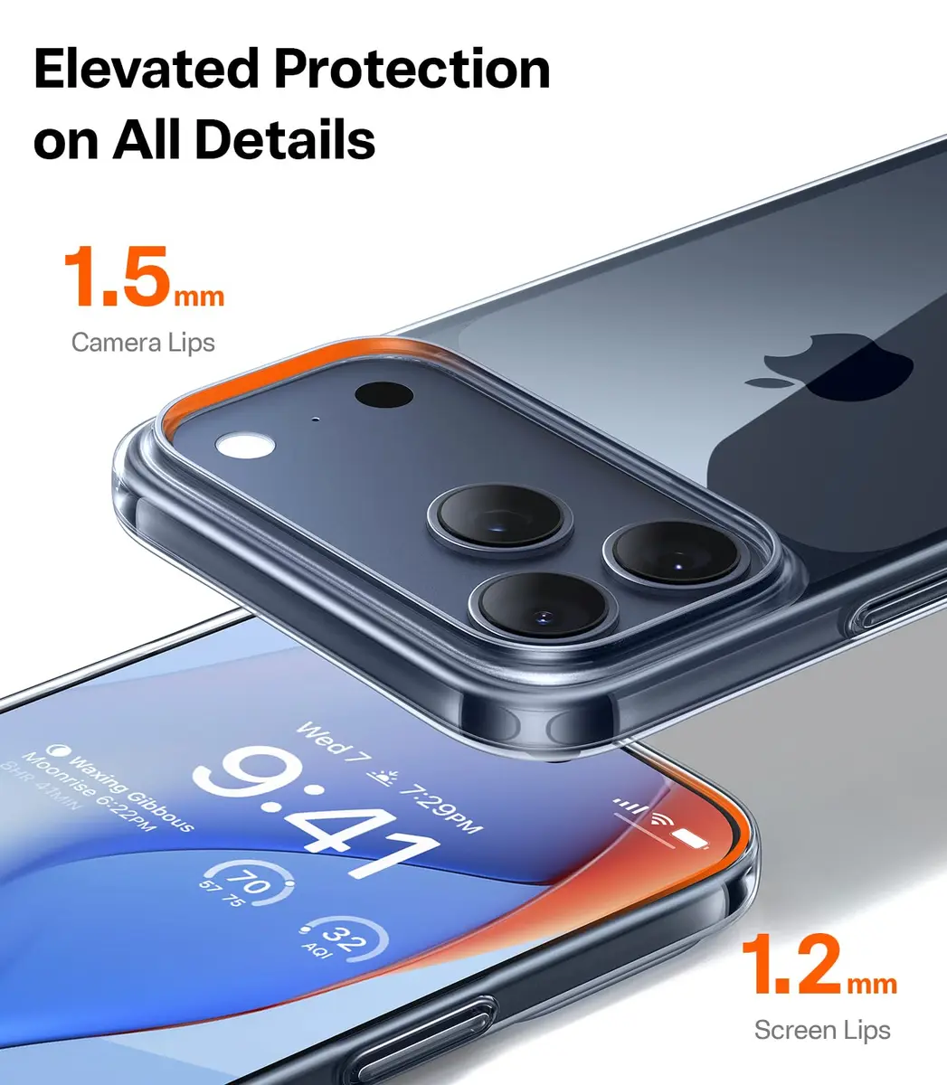 TORRAS Slim Fit for iPhone 17 Pro Max Case Thin 6.9" Velvety Matte Clear | Lightweight, Precise Fit - view 6