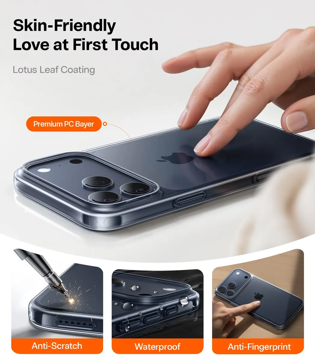 TORRAS Slim Fit for iPhone 17 Pro Max Case Thin 6.9" Velvety Matte Clear | Lightweight, Precise Fit - view 4