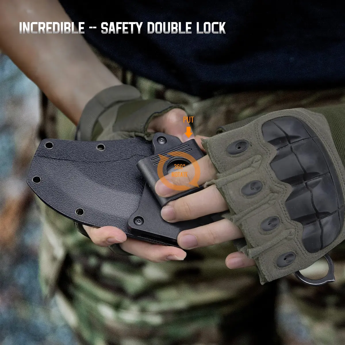 Ruike F181-B1 Tactical Fixed Blade Knife with Sheath, 14C28N Steel, Full-tang, 4.53-inch Blade, G10 Handle, Camping & Hunting Gear - view 5