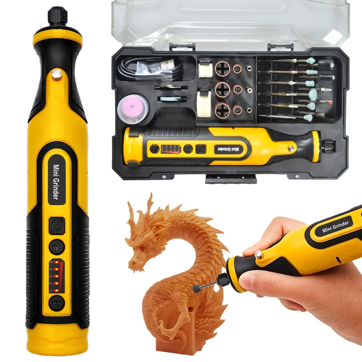 XIFOWE 7.2V Mini Cordless Rotary Tool | 59 Attachments for DIY Crafts, Metal & Wood Polishing, 3D Resin Sanding - main product image