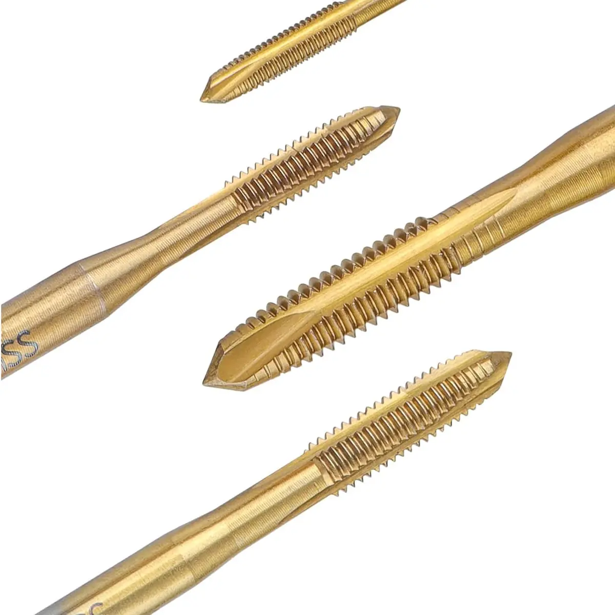 Saipe 7pcs M2-M6 Metric Spiral Point Tap Set with Titanium Coating | HSS 6542 Machine Screw Taps - view 2