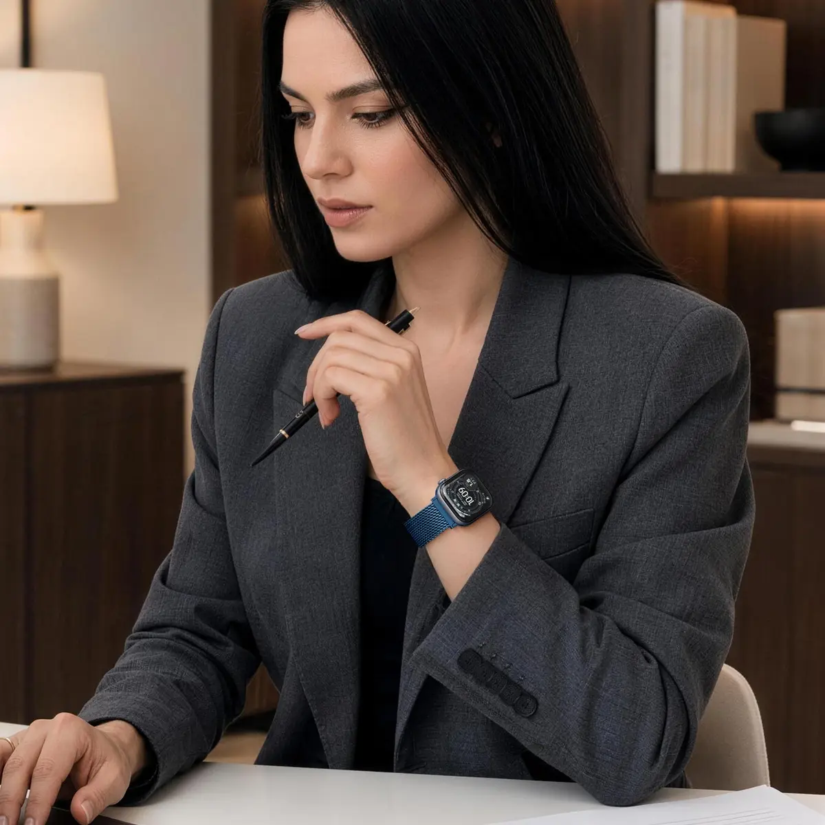 YuiYuKa Milanese Loop for Apple Watch Ultra 4/3/2/1 & Series 12-1/SE 49mm Stainless Steel Mesh Band - view 9