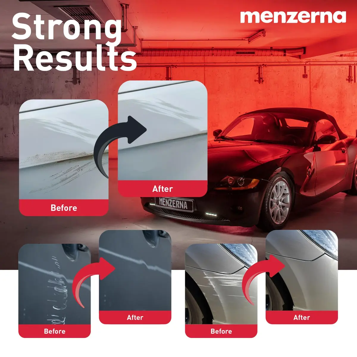 menzerna Medium Cut Polish 2500 | Abrasive Compound for Scratch Repair | 16 fl oz (473 ml) - view 6
