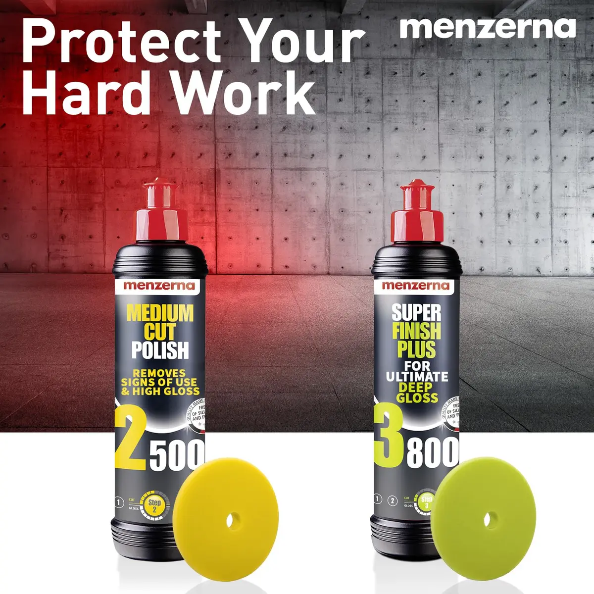menzerna Medium Cut Polish 2500 | Abrasive Compound for Scratch Repair | 16 fl oz (473 ml) - view 8