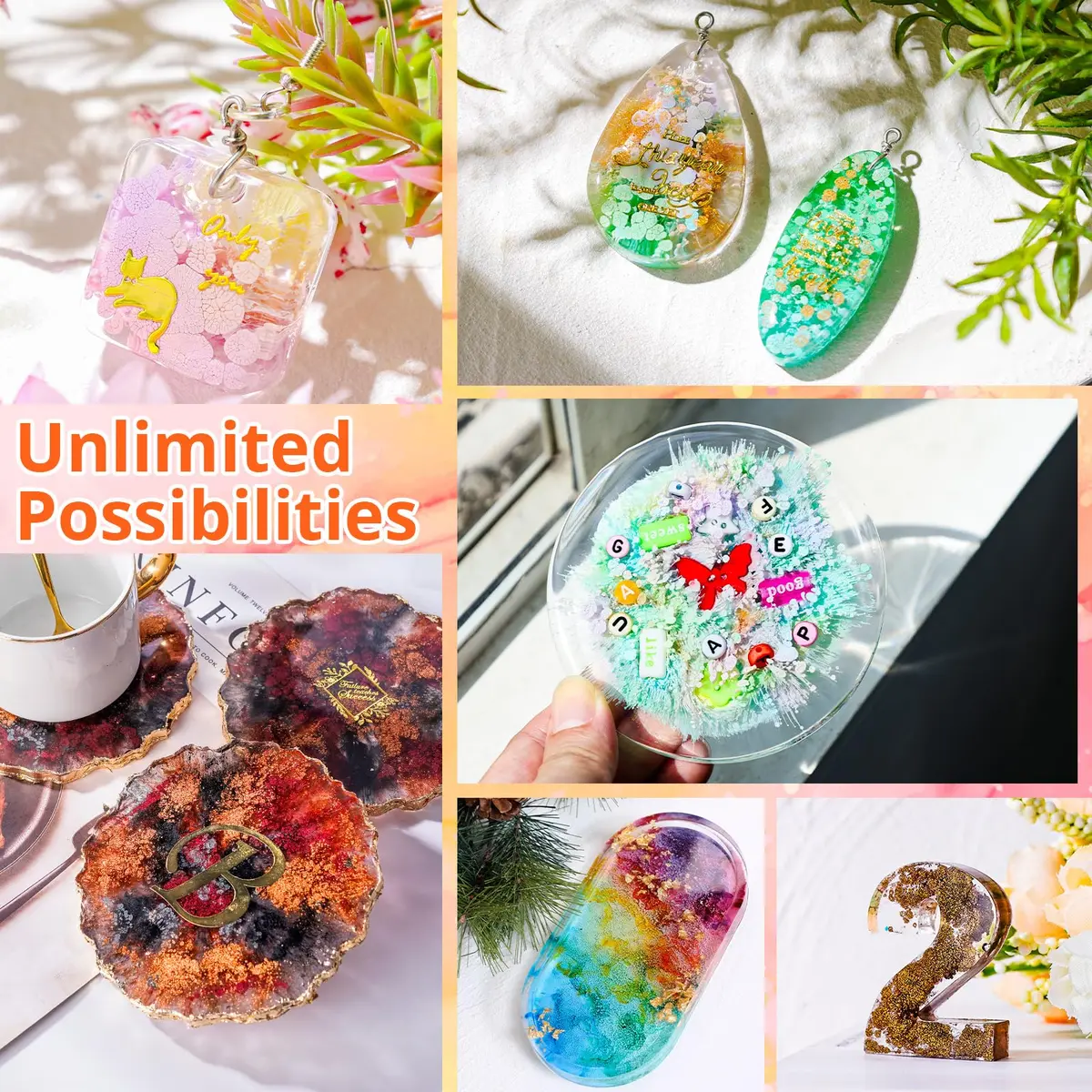 LET'S RESIN 64pcs Alcohol Ink Set, 9 Pastel & 9 Metallic Colors, 640ml (21.6 oz) | Vibrant, Blendable, Non-Toxic - view 6