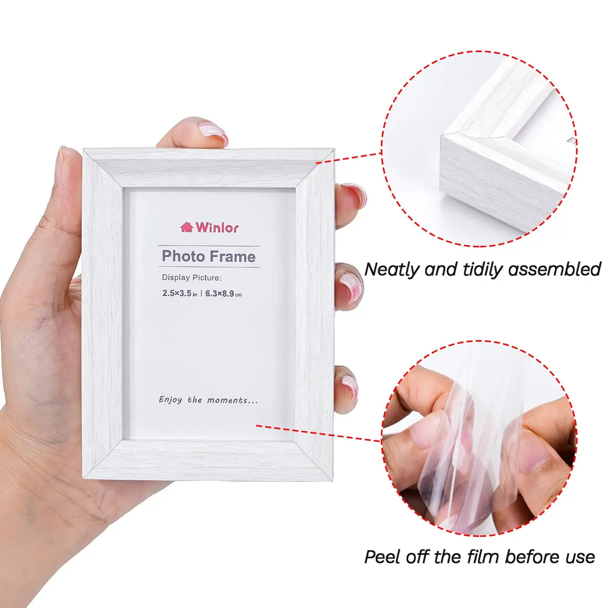 Winlor Mini Picture Frames 2.5x3.5 Inch | Small Photo Frames for Wall & Table - view 3