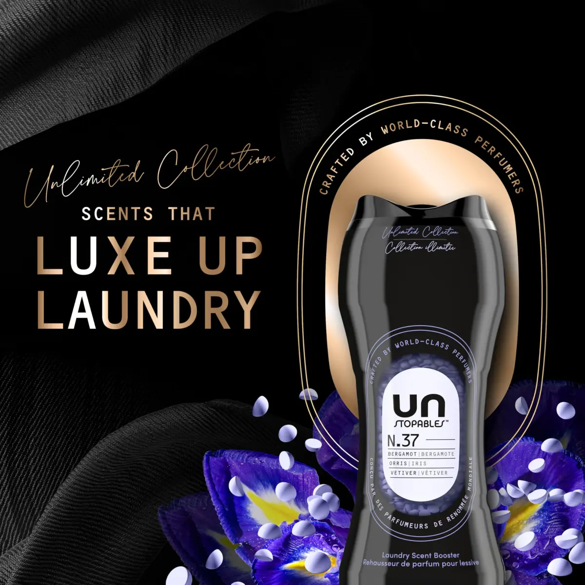 Downy Unstopables Unlimited Collection Laundry Scent Booster Beads No. 37 286g (10.7 oz) | Fine Fragrance with Bergamot, Orris & Vetiver - view 2