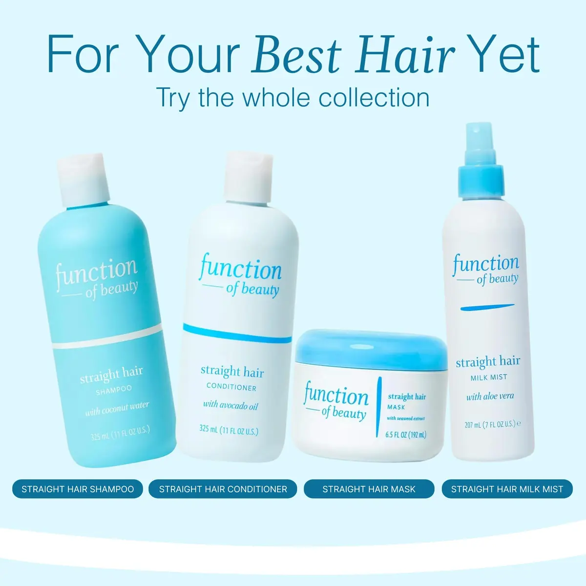Function of Beauty Deep Conditioner Straight Hair Mask - Anti-Frizz 6.5 Fl Oz | Nourishing, Vegan, Sulfate-Free - view 6