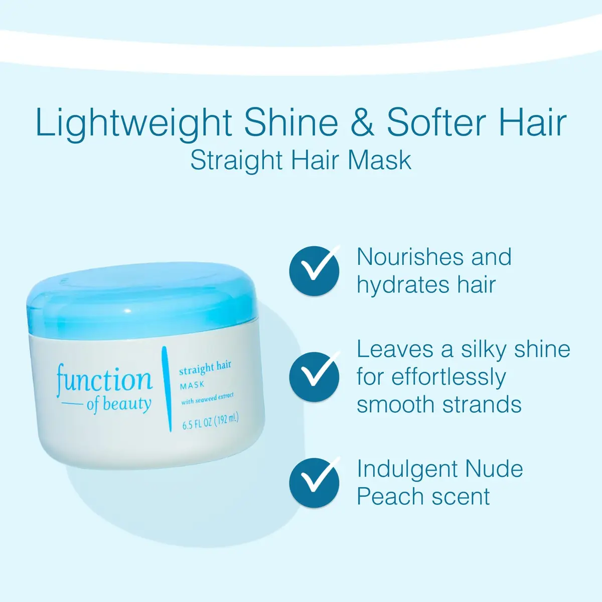 Function of Beauty Deep Conditioner Straight Hair Mask - Anti-Frizz 6.5 Fl Oz | Nourishing, Vegan, Sulfate-Free - view 2