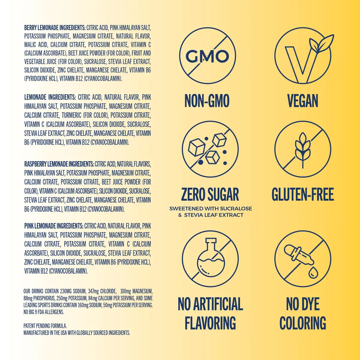 TREVI Electrolytes Powder Packets Variety Pack: Lemonade 28 Servings | Hydrating Sugar-Free Drink Mix with Vitamins & Minerals - view 5