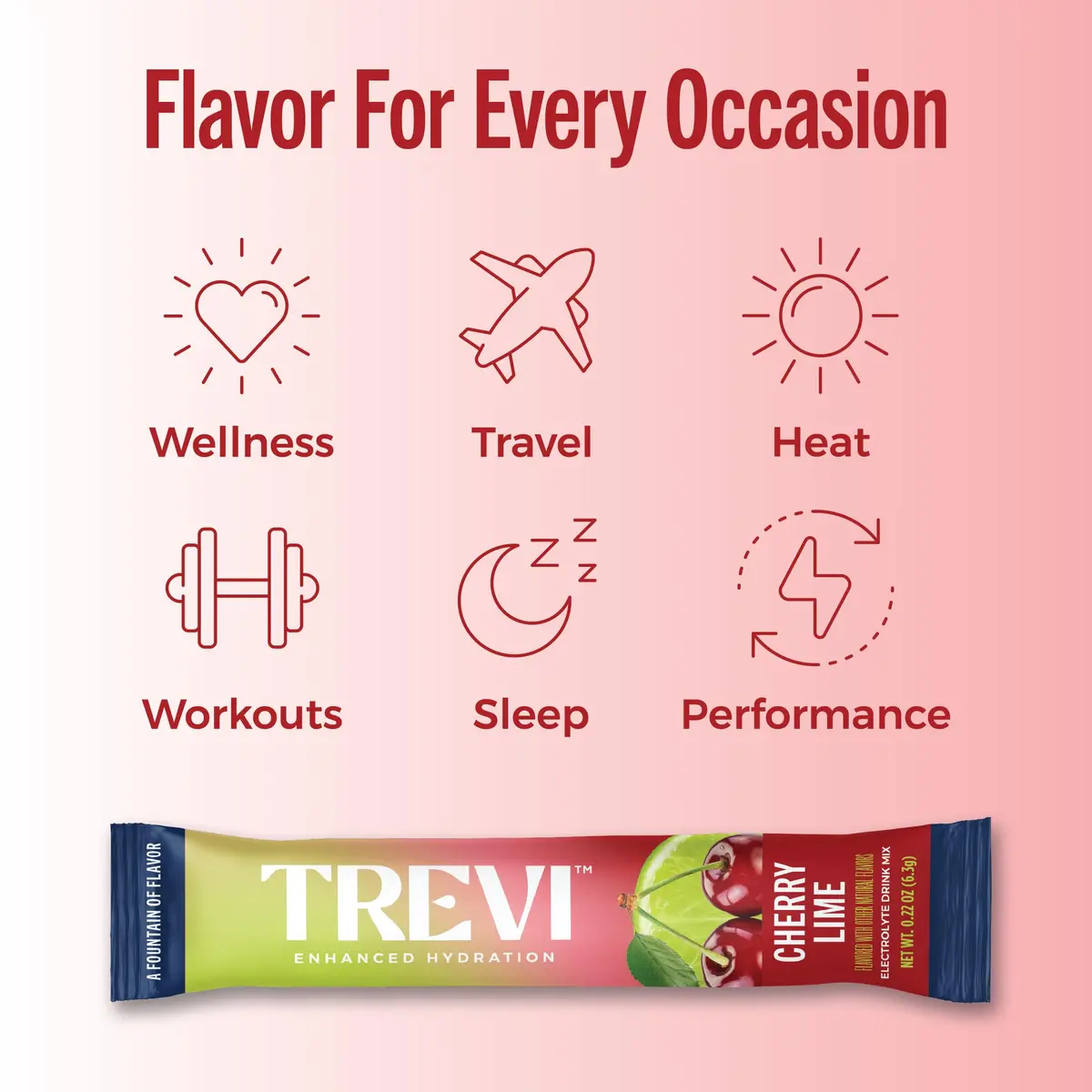 TREVI Electrolytes Powder Packets Cherry Lime 28 Servings | Hydration Rich in Vitamins & Minerals - view 6