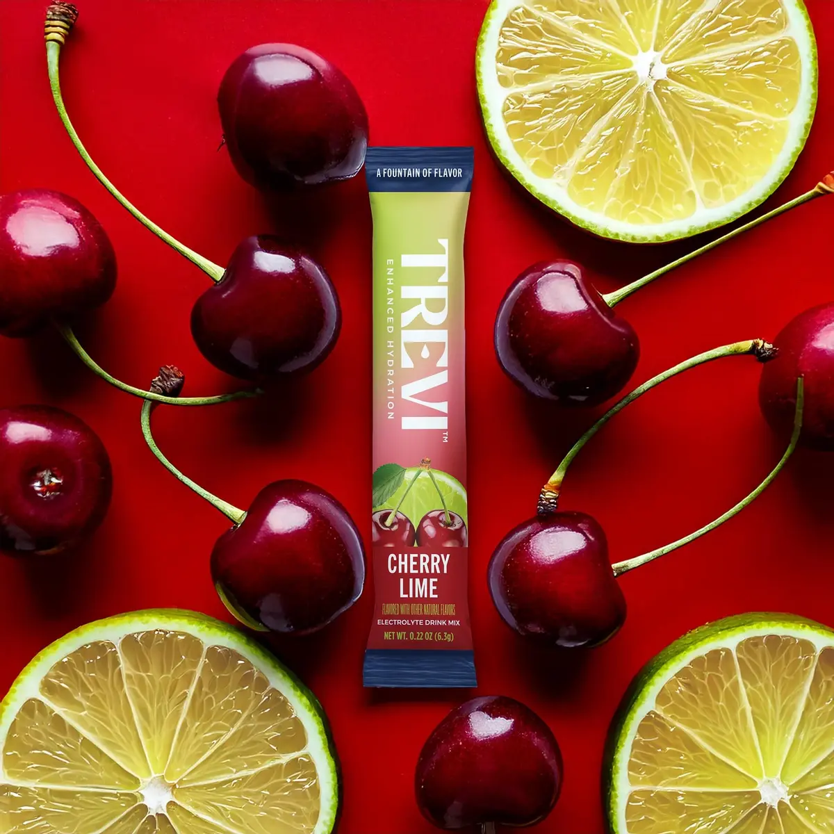 TREVI Electrolytes Powder Packets Cherry Lime 28 Servings | Hydration Rich in Vitamins & Minerals - view 2