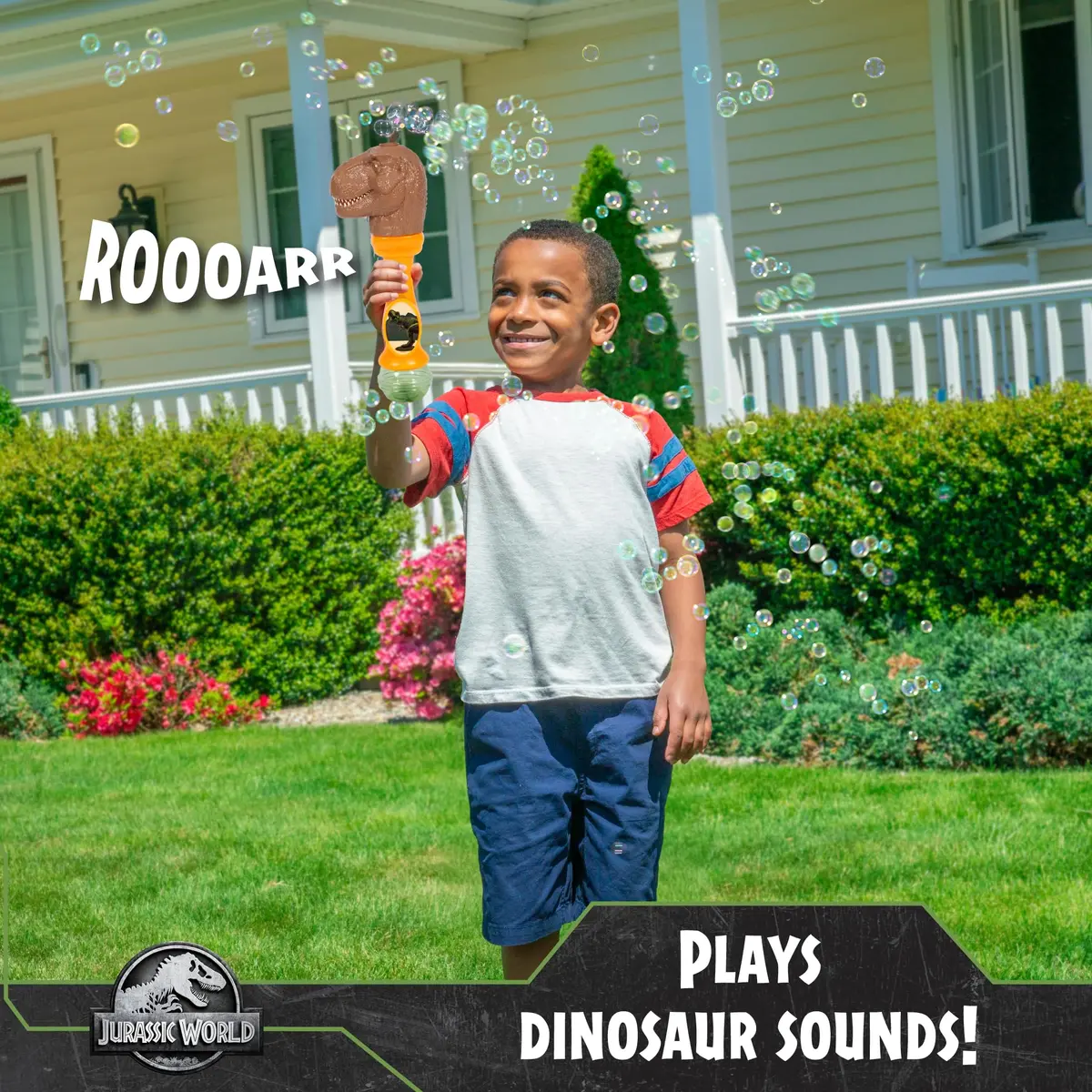 Little Kids Jurassic World Light and Sound Musical Bubble Wand 15.5 cm (6.1 in) | Dinosaur Sounds & Lights - view 3
