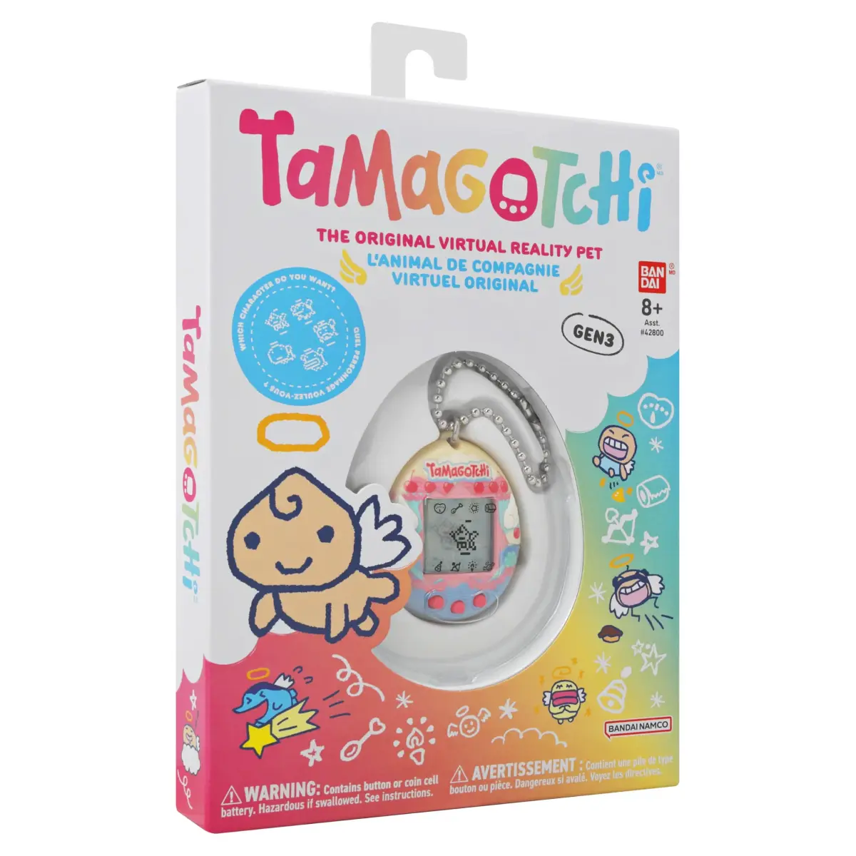Tamagotchi Original Angel Cake Electronic Pet | Interactive Virtual Pet with Shooting Star Mini-Game - view 6