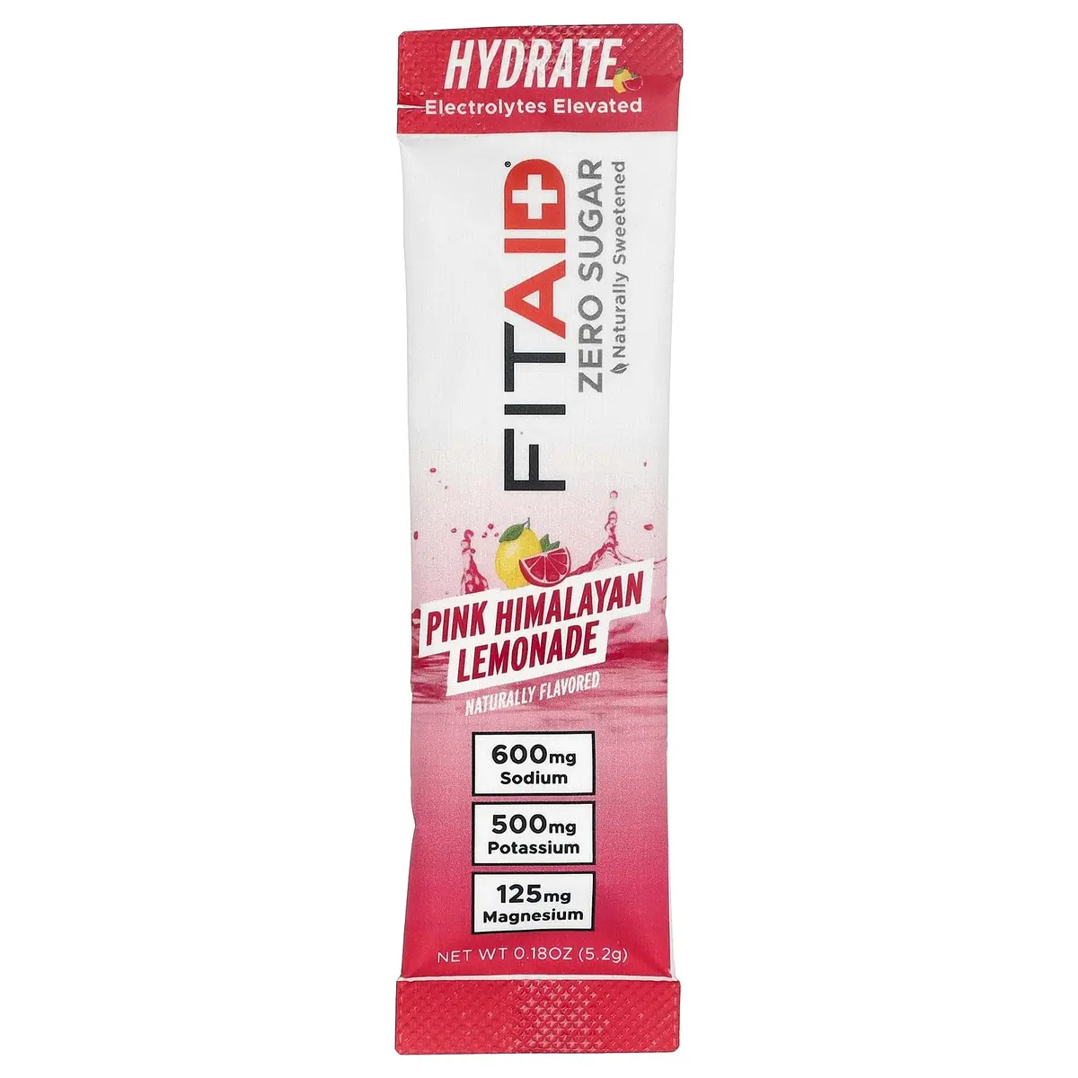 LIFEAID FITAID Hydrate Electrolyte Mix, Pink Lemonade | Zero Sugar, 14 Stick Packs, USA Import - view 3