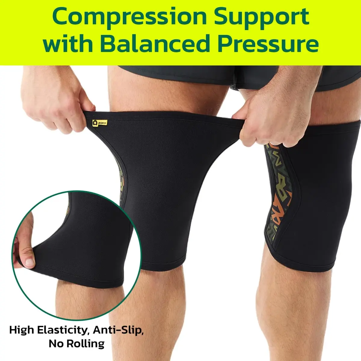 AOFIT 5mm Knee Brace for Fitness & Weightlifting, Small (1 Pair) | FDA Approved Medical Grade Support - view 3