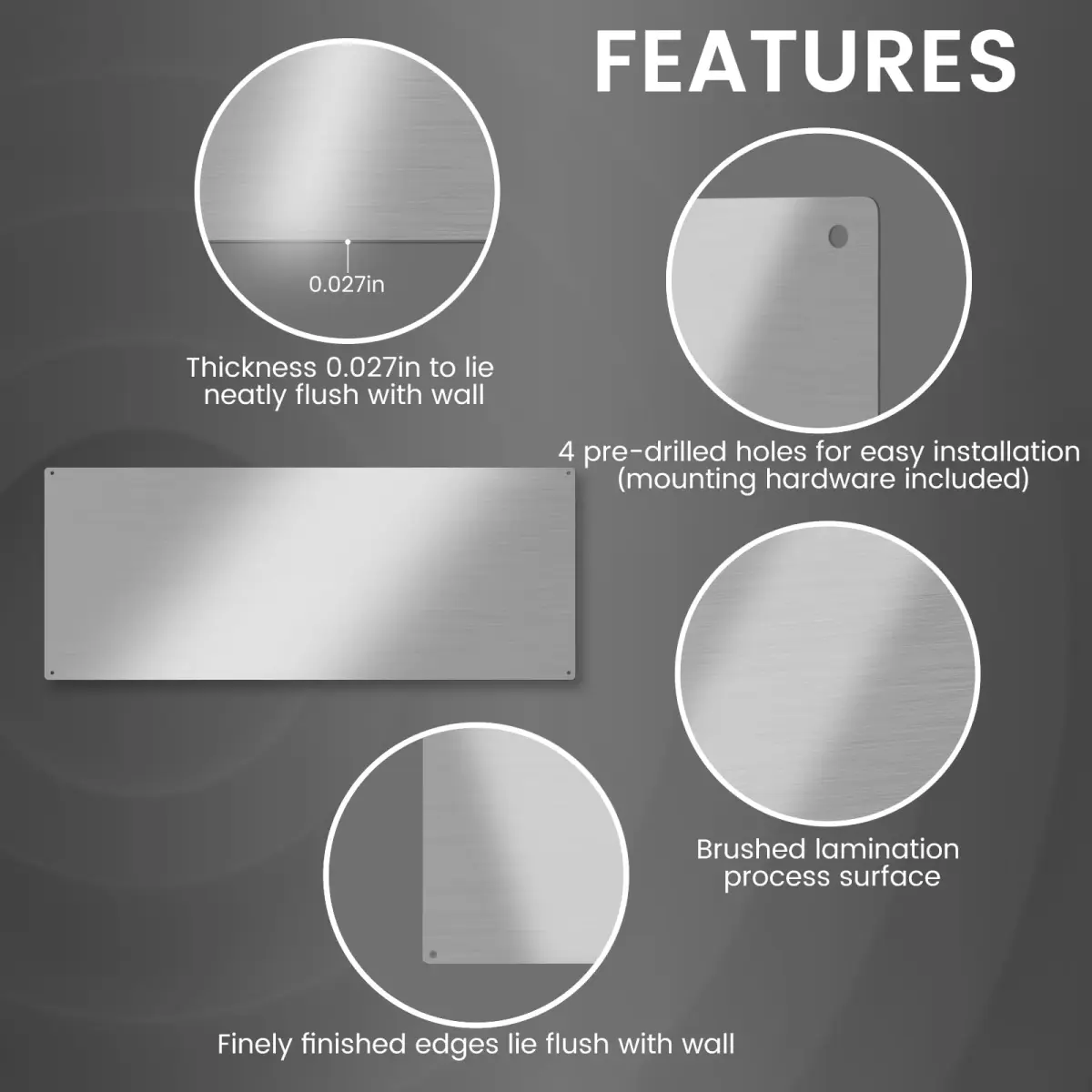 VENFAN 30" x 12" Stainless Steel Backsplash Panel | Easy Clean Stove Wall Protector - view 4