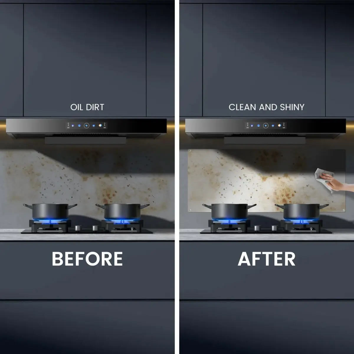 VENFAN 30" x 12" Stainless Steel Backsplash Panel | Easy Clean Stove Wall Protector - view 8
