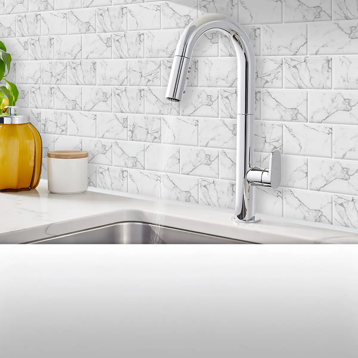 DECOR WOW Peel & Stick Half Round Trim for Kitchen & Bathroom 13.1 ft | Seamless White Finish, Heat & Humidity Resistant - view 5