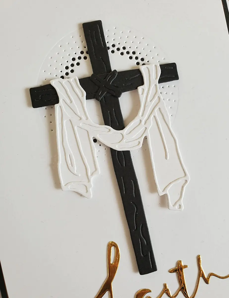 DIY Scrapbooking Artist Happy Easter Cross Metal Cutting Dies 12.1cm (4.76in) | Easter Crucifixion Frame Die Cuts for Card Making - view 5