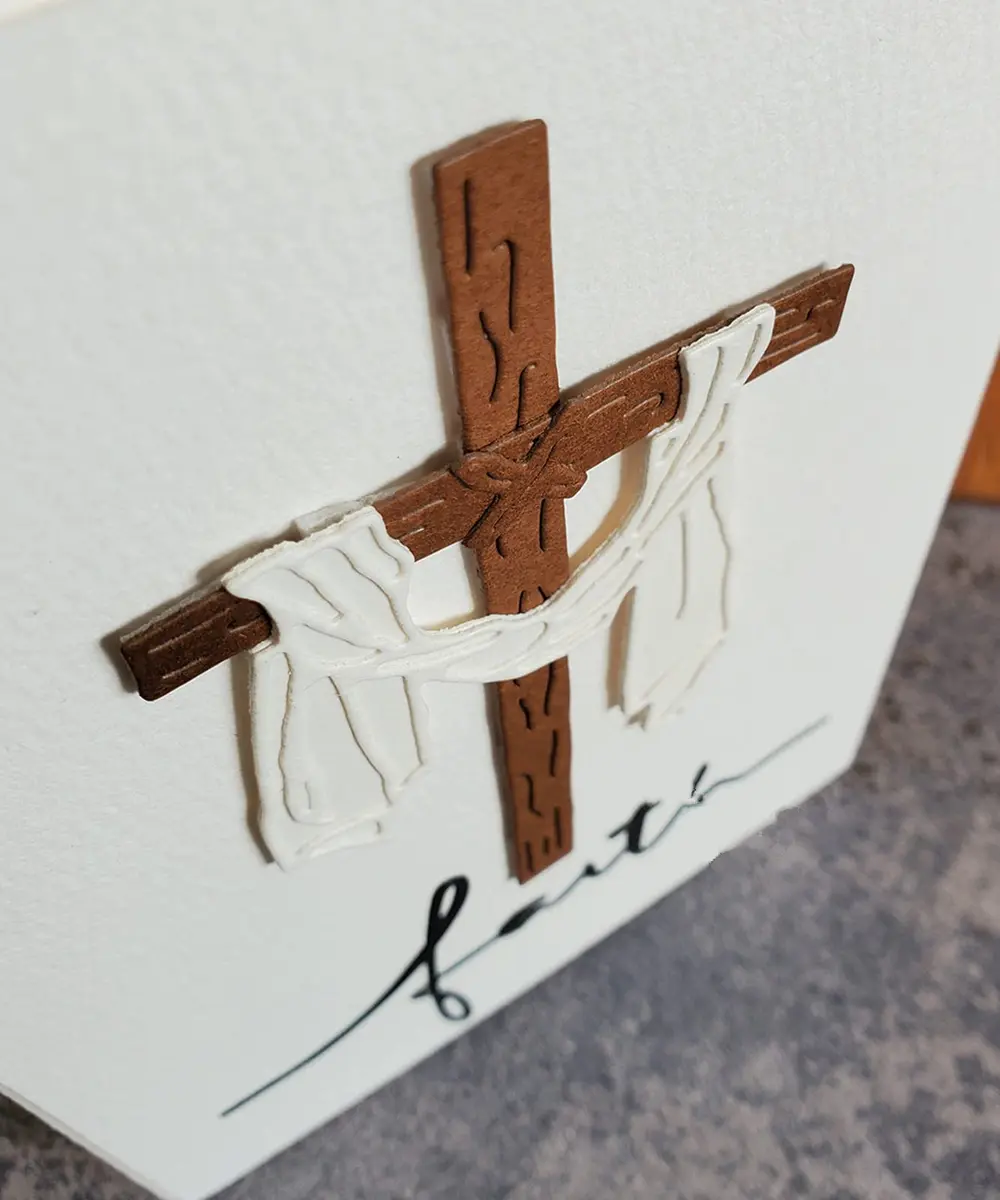 DIY Scrapbooking Artist Happy Easter Cross Metal Cutting Dies 12.1cm (4.76in) | Easter Crucifixion Frame Die Cuts for Card Making - view 4