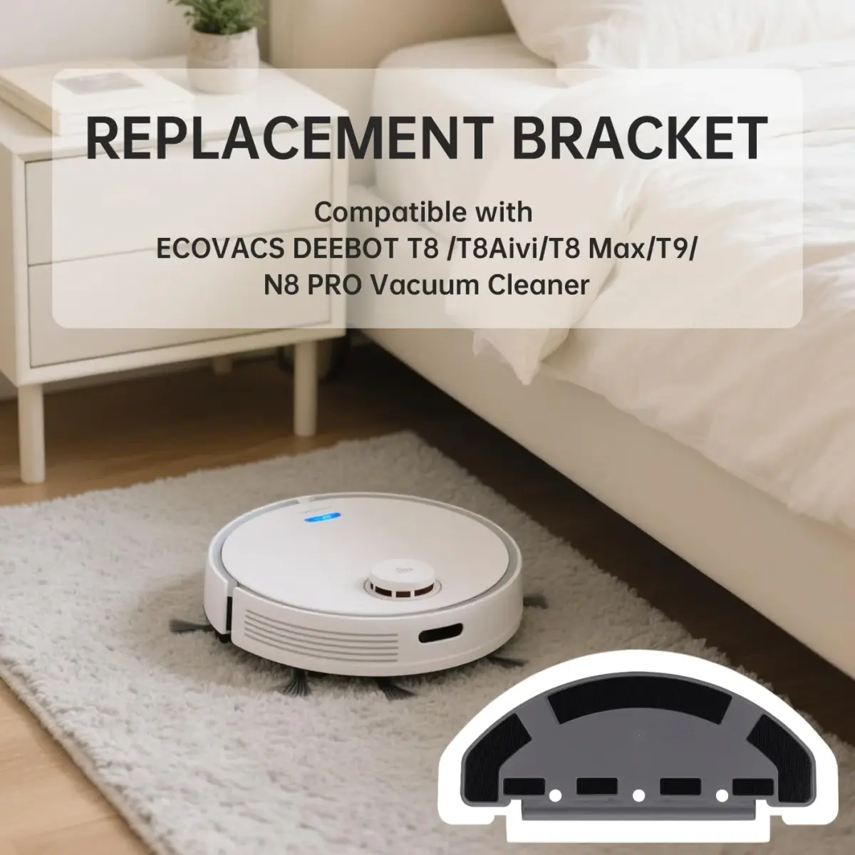 Sgizoku Mop Pad Plate Accessory for Ecovacs Deebot T8/T9/N8 Pro & Yeedi Vac Max 1 Pack | Stainless Steel Replacement Part - view 2