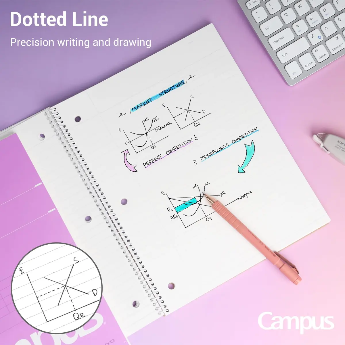 KOKUYO Spiral Notebooks, 3 Pack 10-1/2" x 8" Wide Ruled | Durable Spiral Binding for School & Work - view 7