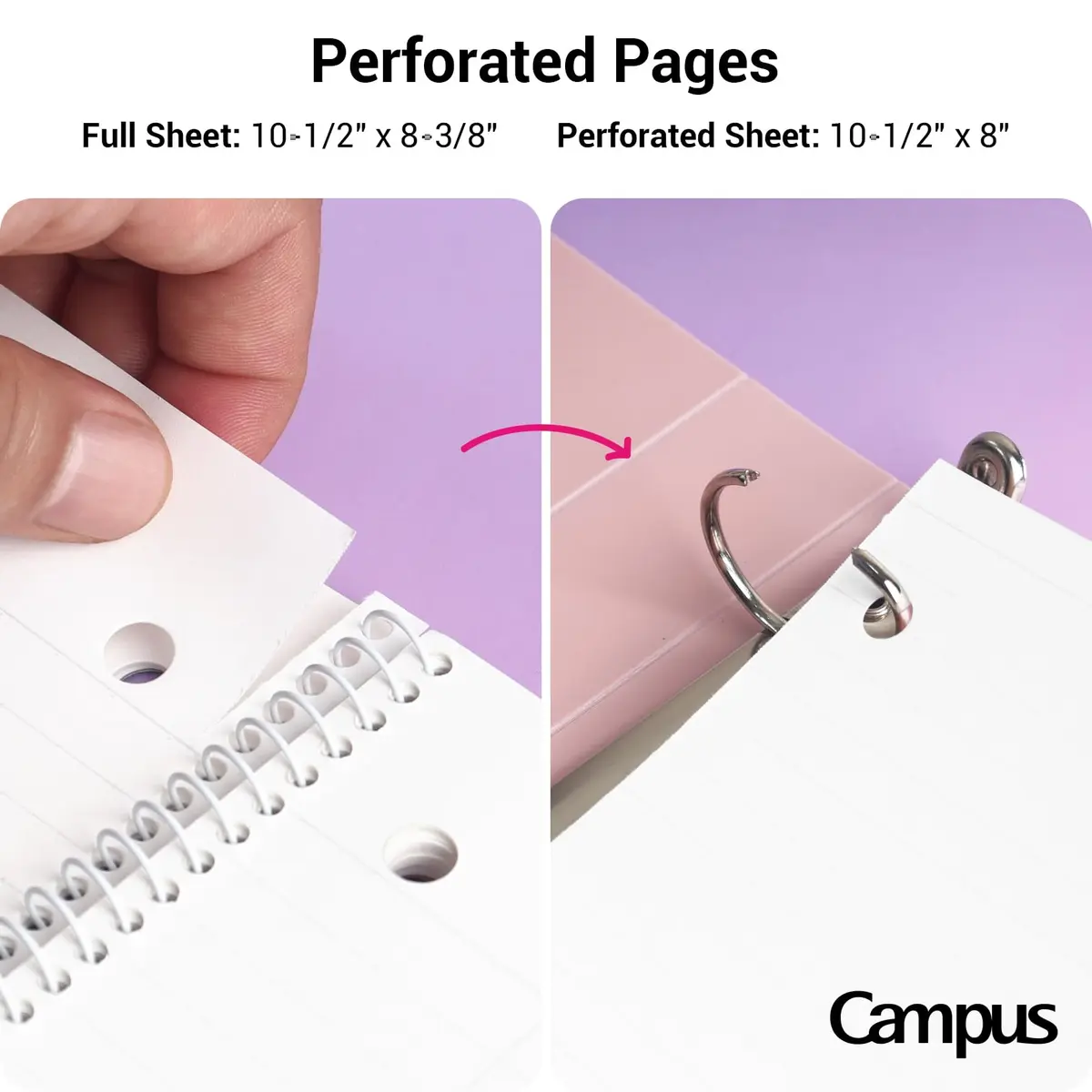 KOKUYO Spiral Notebooks, 3 Pack 10-1/2" x 8" Wide Ruled | Durable Spiral Binding for School & Work - view 4
