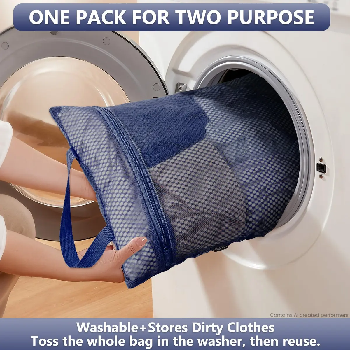 OlarHike Packing Cubes for Travel, Gifts for Women Mom,Dark Blue Floral | Durable, Lightweight & Multi-Functional (70-120 chars) - view 5