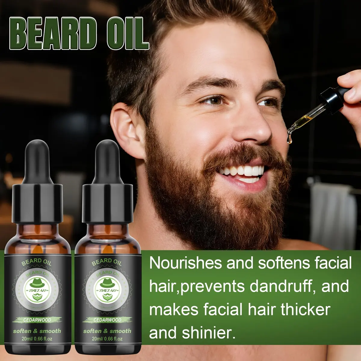 XIKEZAN Beard Kit for Men Grooming & Care w/Cedarwood-Soften,Soothe Beard | Complete Grooming Set for All Beard Types - view 5