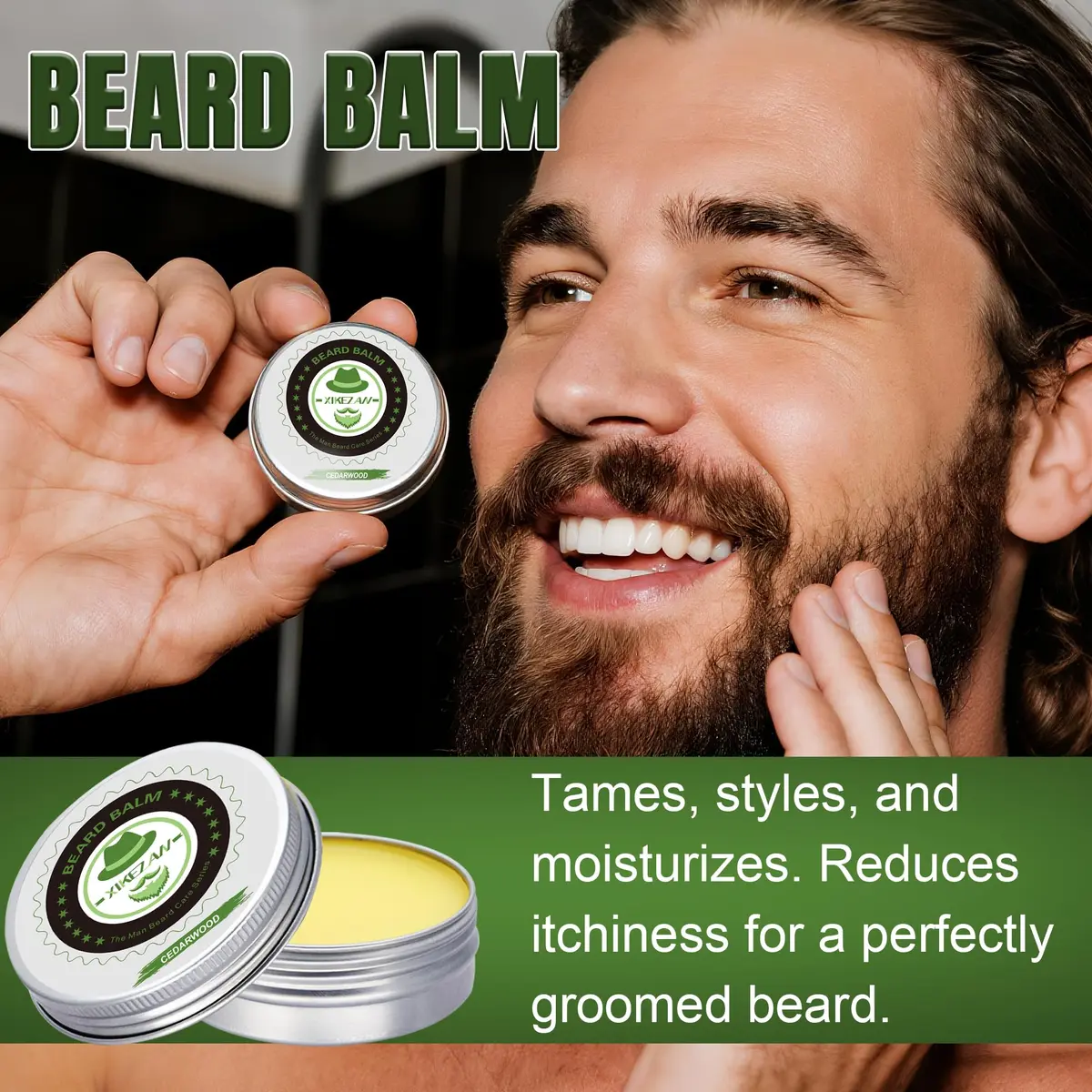 XIKEZAN Beard Kit for Men Grooming & Care w/Cedarwood-Soften,Soothe Beard | Complete Grooming Set for All Beard Types - view 6