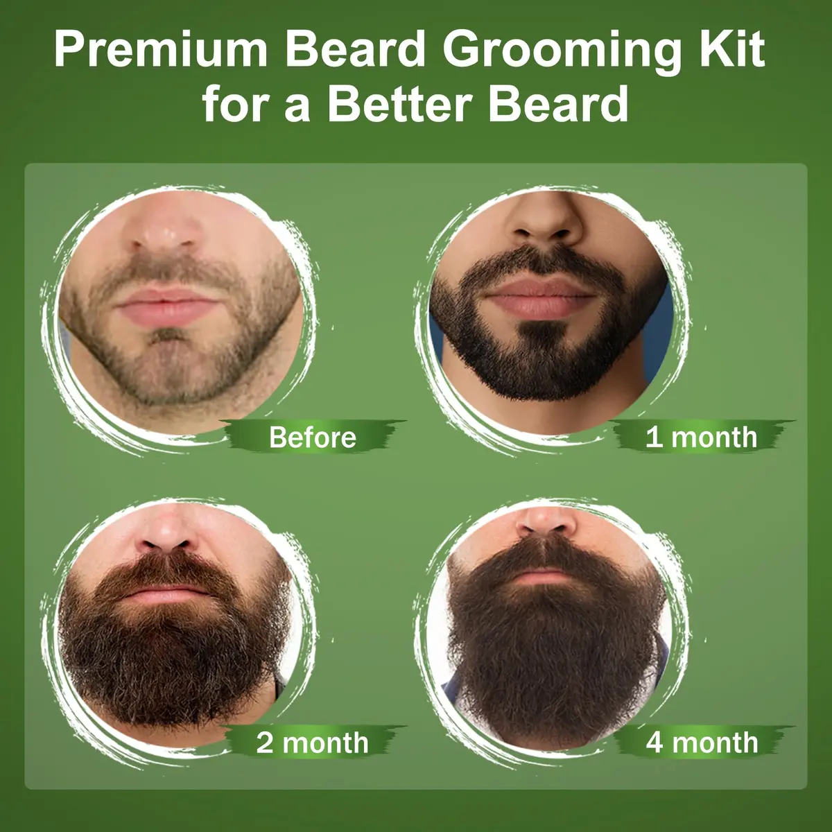XIKEZAN Beard Kit for Men Grooming & Care w/Cedarwood-Soften,Soothe Beard | Complete Grooming Set for All Beard Types - view 2