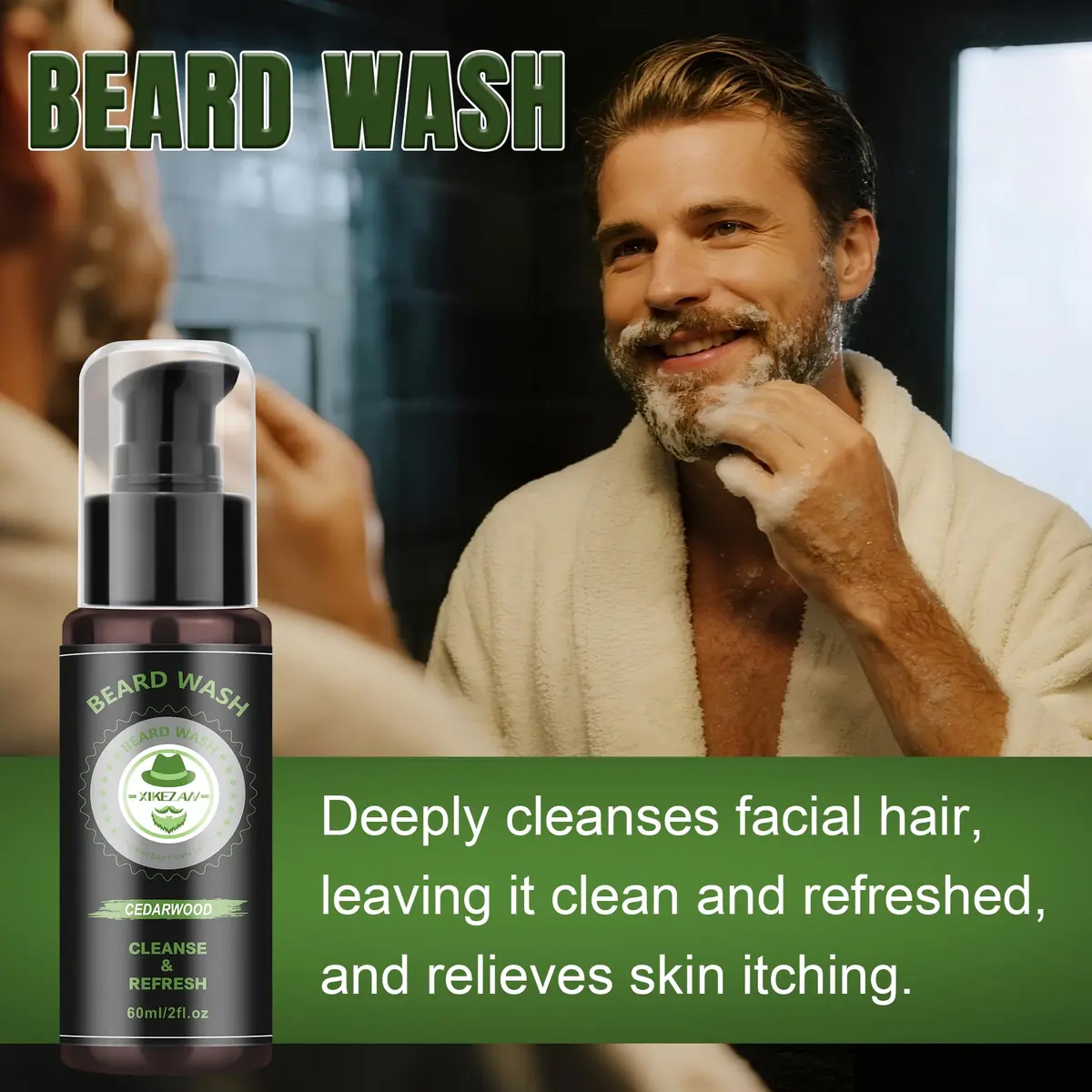 XIKEZAN Beard Kit for Men Grooming & Care w/Cedarwood-Soften,Soothe Beard | Complete Grooming Set for All Beard Types - view 3