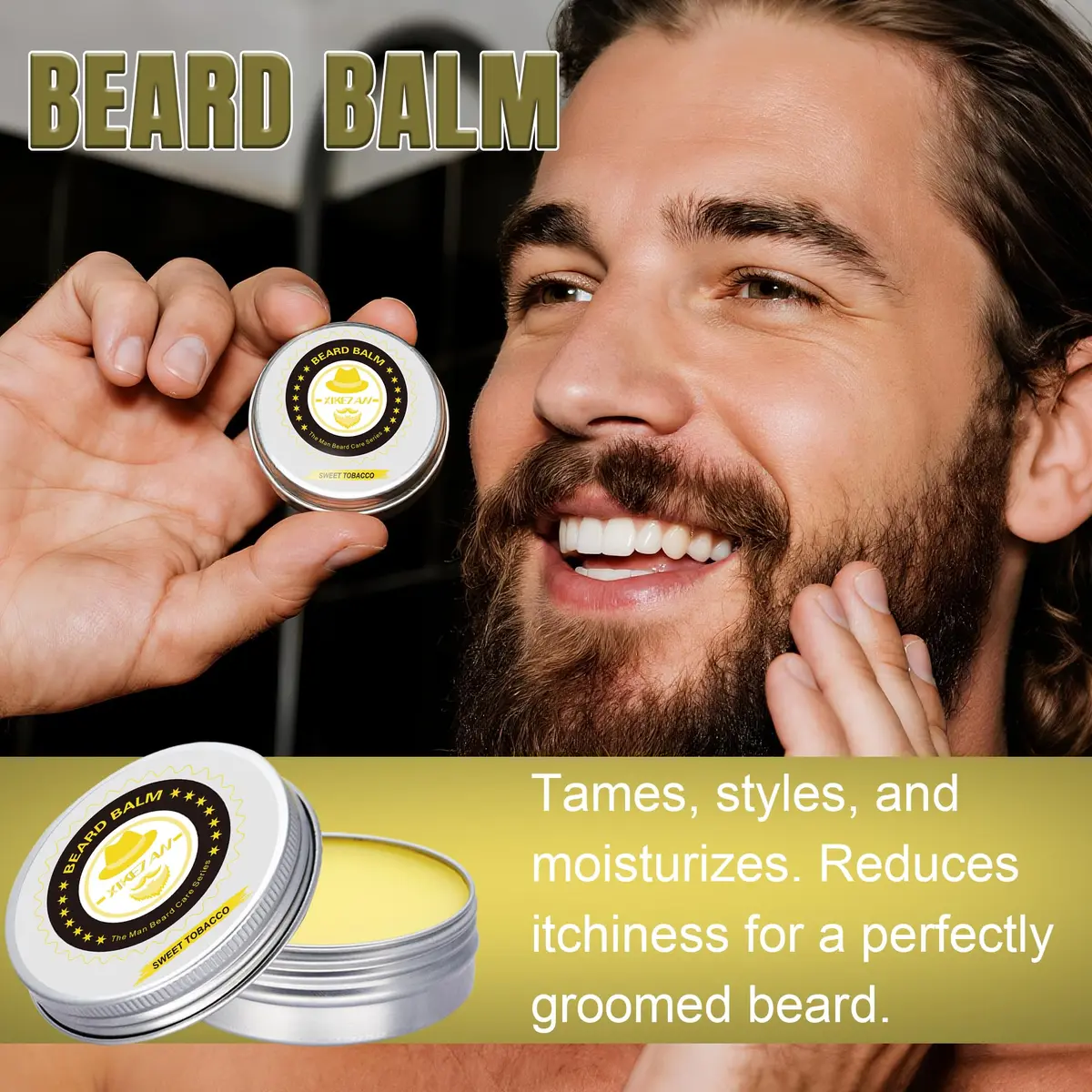 XIKEZAN Beard Kit for Men Grooming & Care w/Sweet Tobacco | Soften & Soothe Beard - view 6