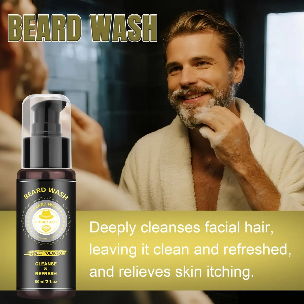 XIKEZAN Beard Kit for Men Grooming & Care w/Sweet Tobacco | Soften & Soothe Beard - view 3