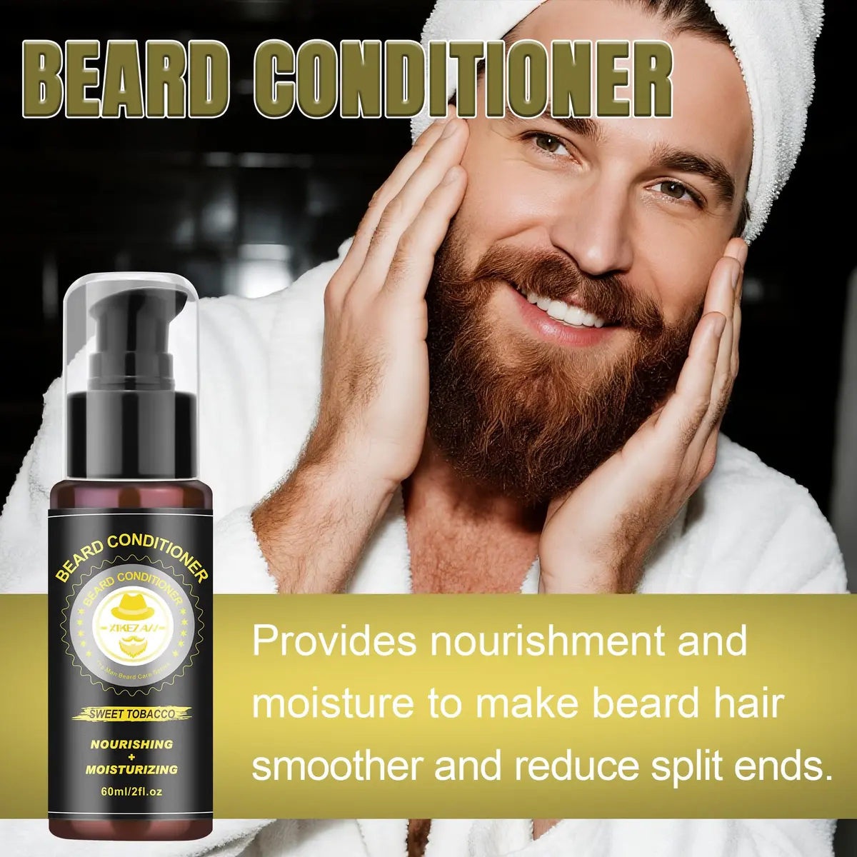 XIKEZAN Beard Kit for Men Grooming & Care w/Sweet Tobacco | Soften & Soothe Beard - view 4