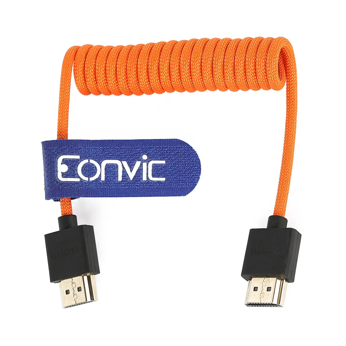 Eonvic HDMI 2.1 8K Cable 25cm | High Speed Braided Coiled Extender for Monitors & Cameras - main product image