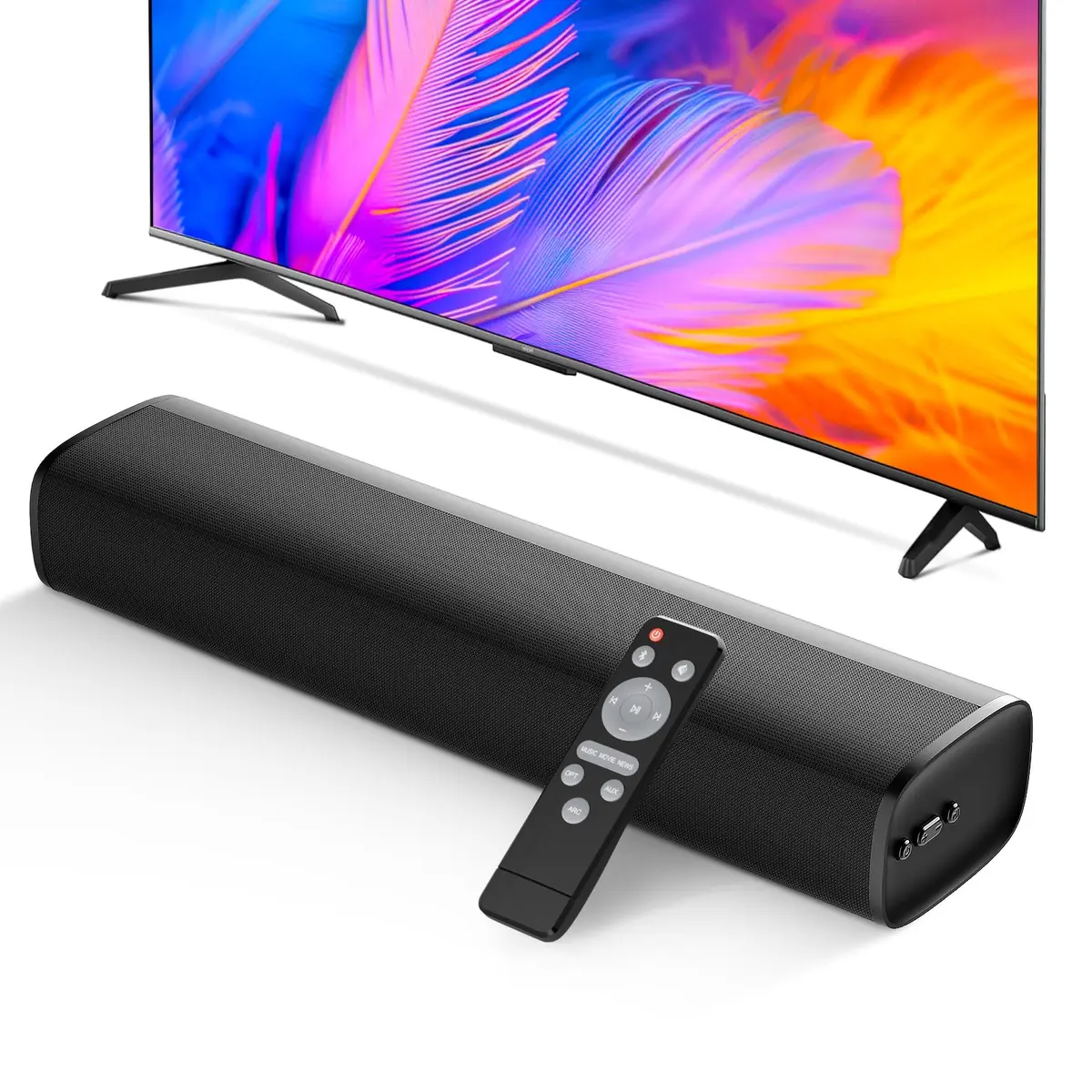 MZEIBO Sound Bar 50W | Compact Bluetooth 5.3 Speaker 17Inch for Home Theater - main product image