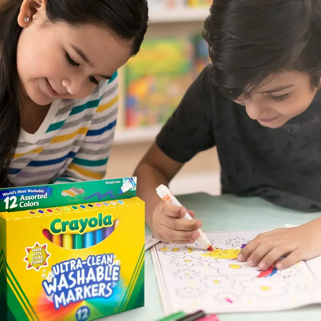 Crayola Broad Line Markers, Washable, Assorted Colors, Arts & Crafts Supplies, 24 Count (Pack of 2) | Non-Toxic, Ultra-Clean Formula - view 6