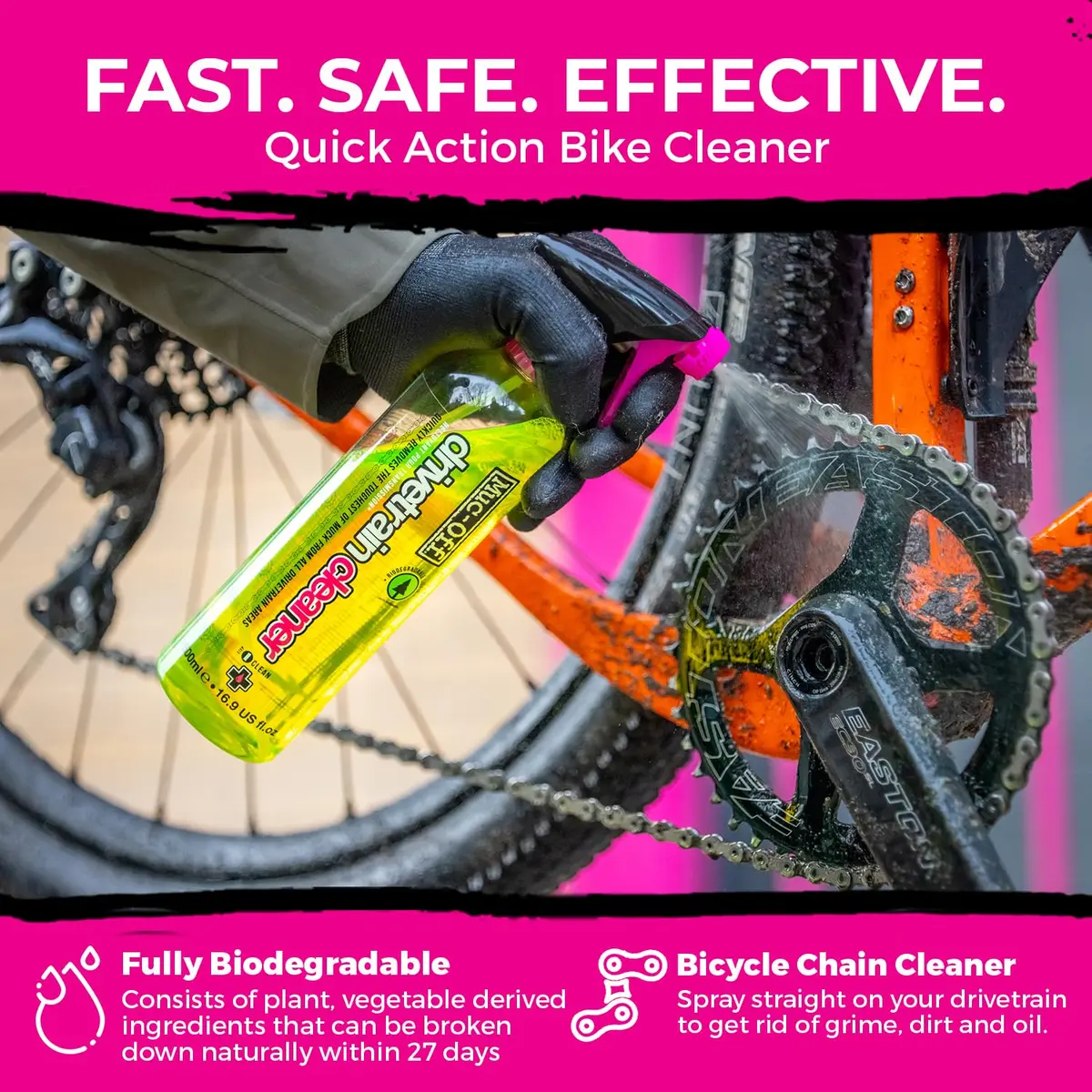 Muc-Off Bio Drivetrain Bike Chain Cleaner 500ml & X-3 Dirty Chain Machine Bundle | Deep Clean Tool with 120 Contact Points - view 7