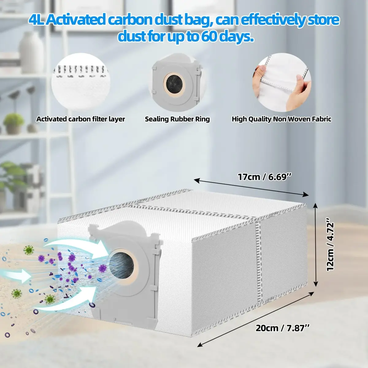 EOVWAEO 22-Piece Accessory Kit for ECOVACS DEEBOT X9 PRO Omni & T80s Robot Vacuum | Includes Main Brush, Mop, Filters, and Dust Bags - view 6