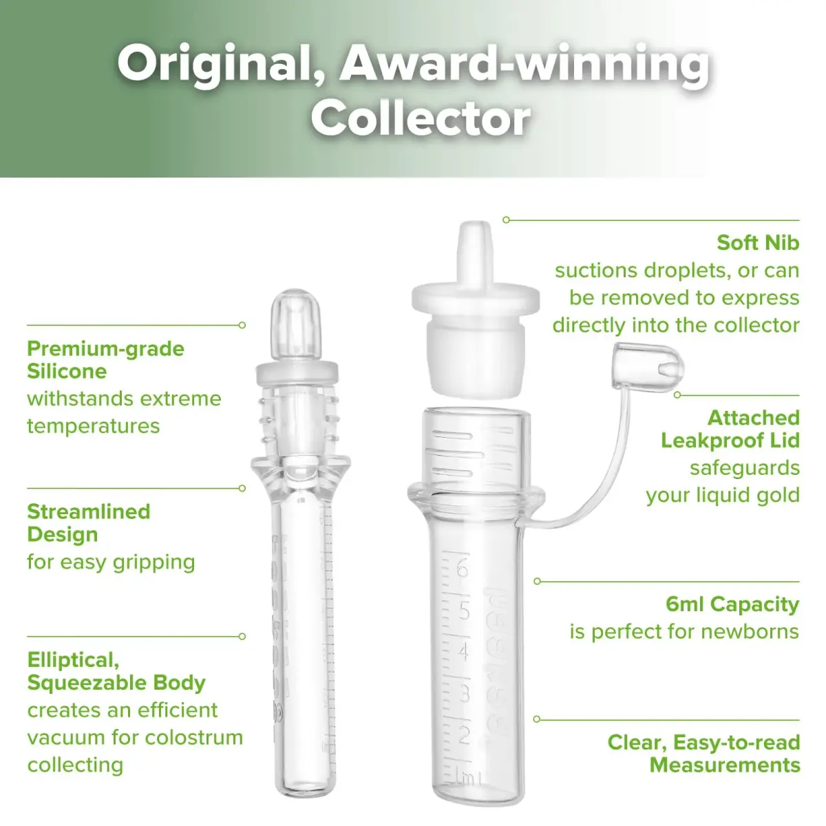 haakaa Silicone Colostrum Collector 6ml (0.2 fl oz) | Award-Winning Original Design - view 4