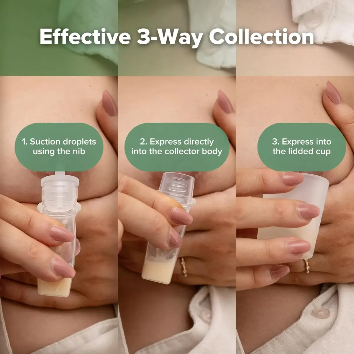 haakaa Silicone Colostrum Collector 6ml (6pcs) & 25ml Lidded Cup | BPA-Free, Reusable, Sterilizable - view 5