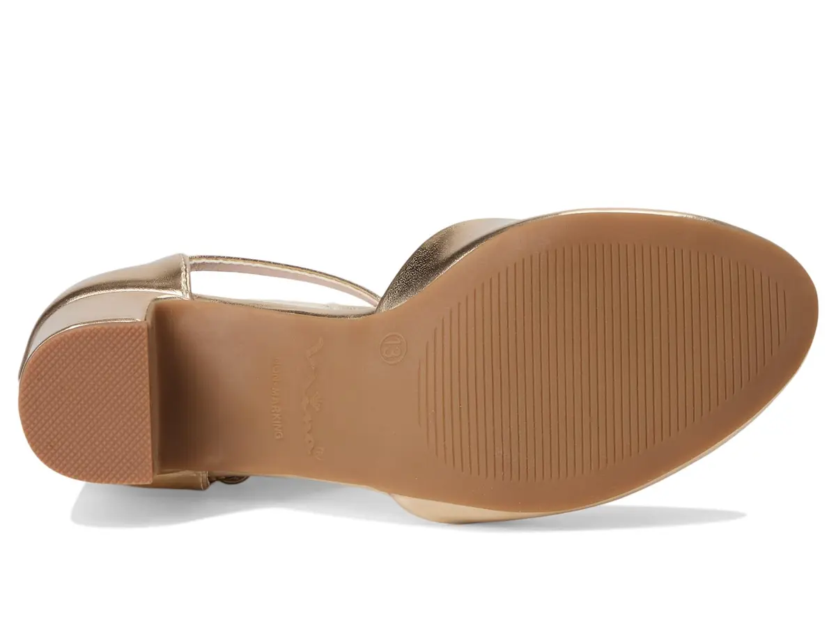 NINA Girls Macey (Little Kid/Big Kid) Gold 1 Medium Little Kid | Elegant dressy pump with crystal buckle - view 3
