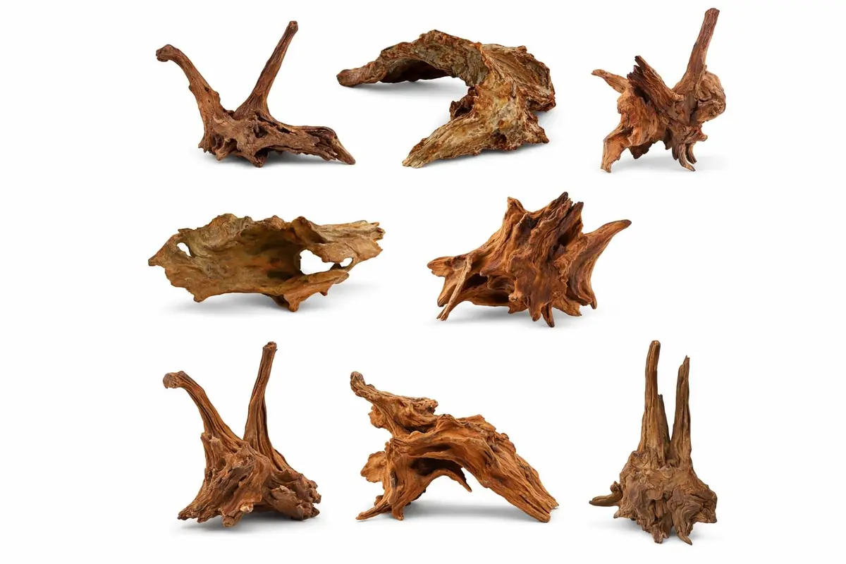 Azil Natural Driftwood 9''-12'' (2 Pieces, 0.71 kg) | Unique Aquarium Decor for Fish Tanks & Aquascaping - main product image