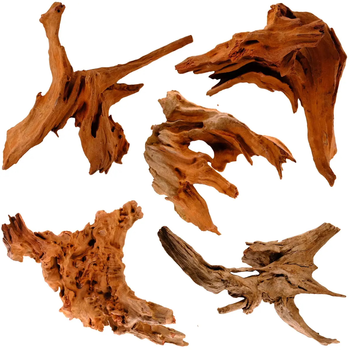 Azil Natural Driftwood 9''-12'' (2 Pieces, 0.71 kg) | Unique Aquarium Decor for Fish Tanks & Aquascaping - view 3