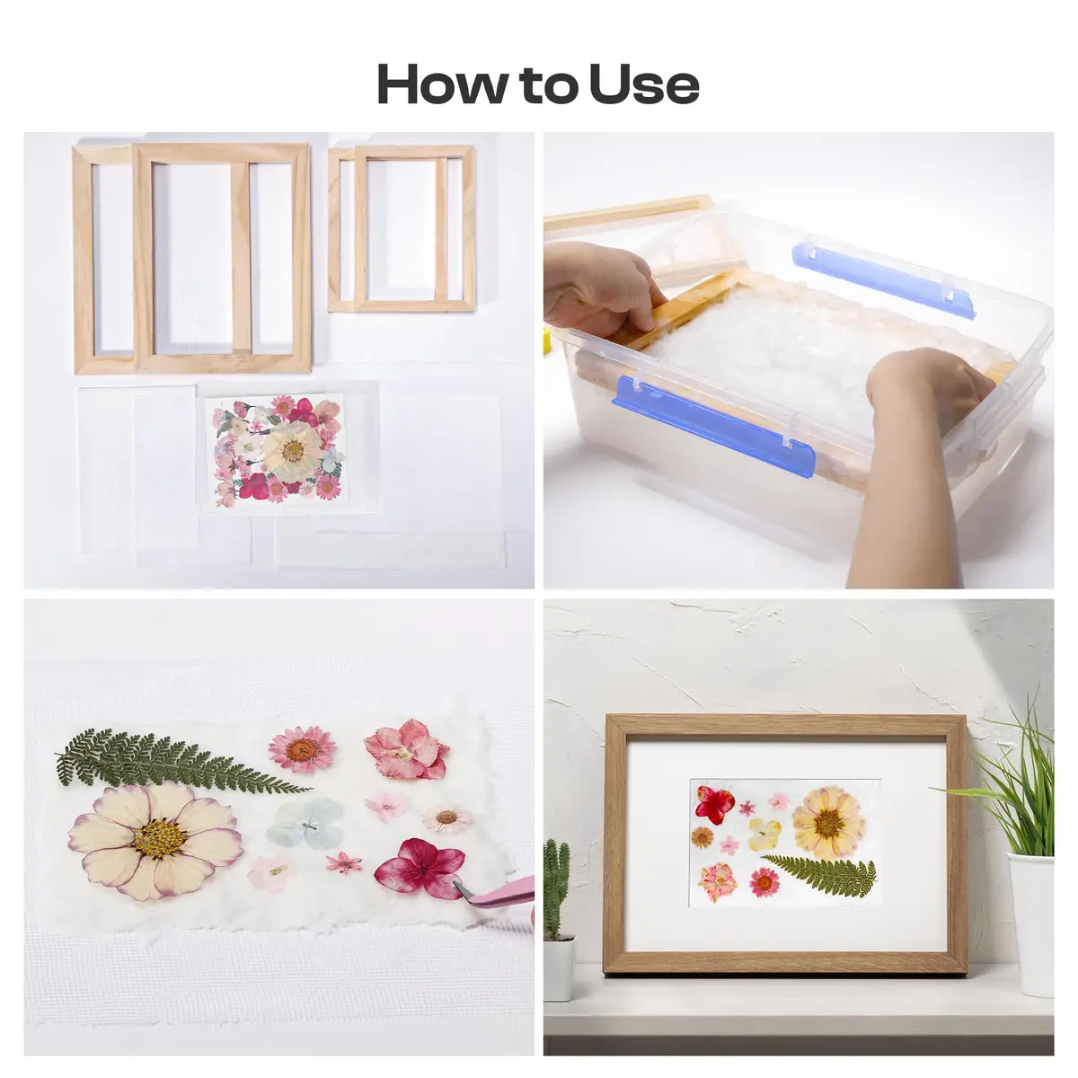 Caydo Paper Making Frame Kit, 4 Sizes | DIY Art & Craft Supplies for Adults - view 4