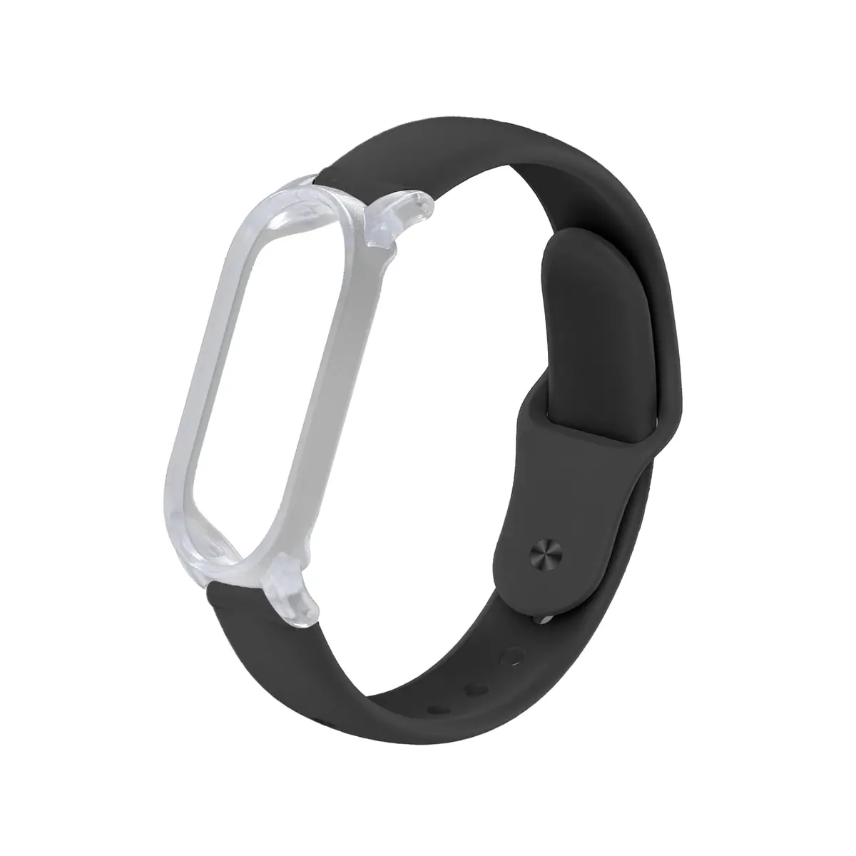 TUDIA Black Silicone Wristband with PC Case for PLAUD NotePin AI Voice Recorder | Fits 5.6"–8.5" Wrists - main product image