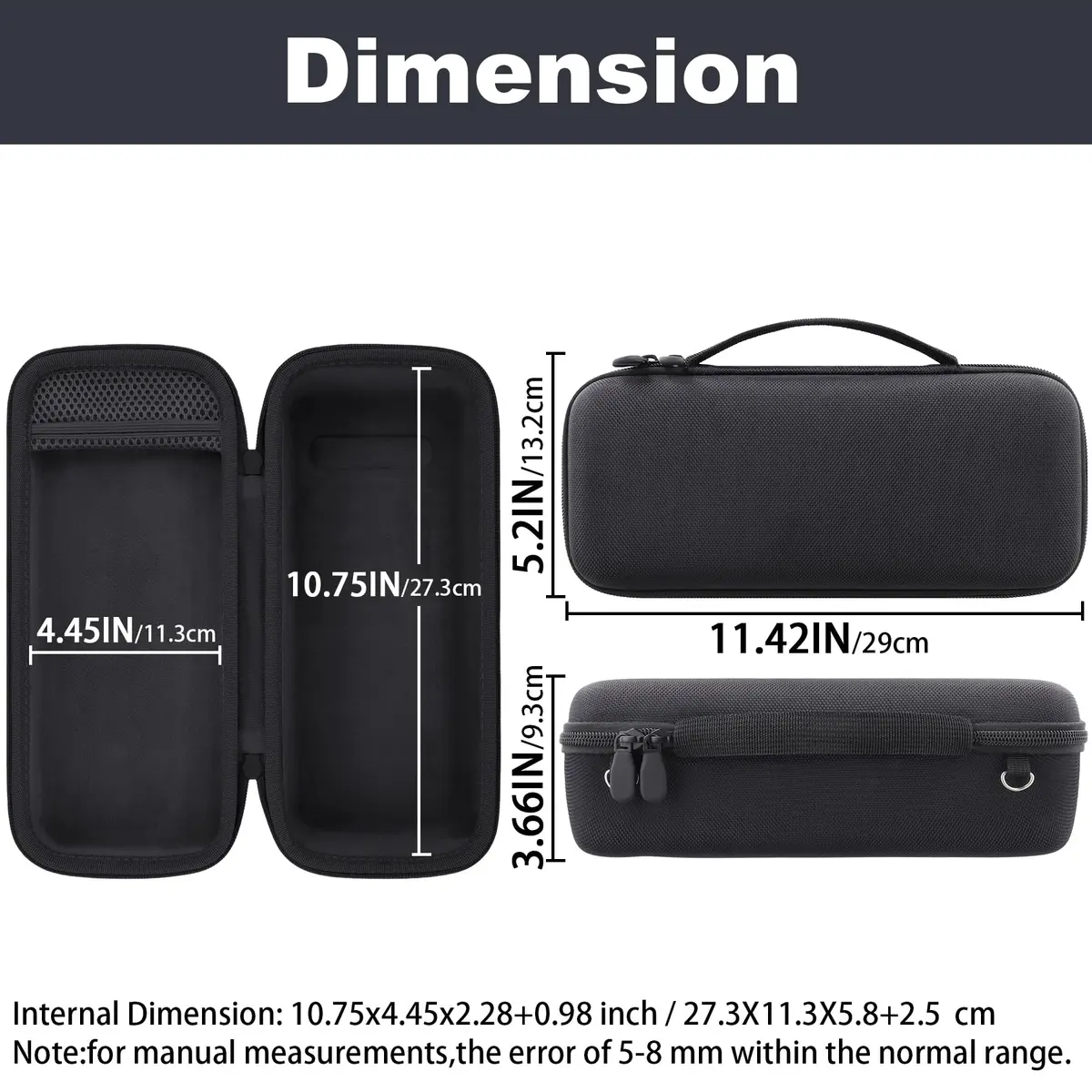 khanka Travel Case for Bose SoundLink Plus Portable Bluetooth Speaker, Black | Custom Fit, Waterproof, Shockproof - view 6